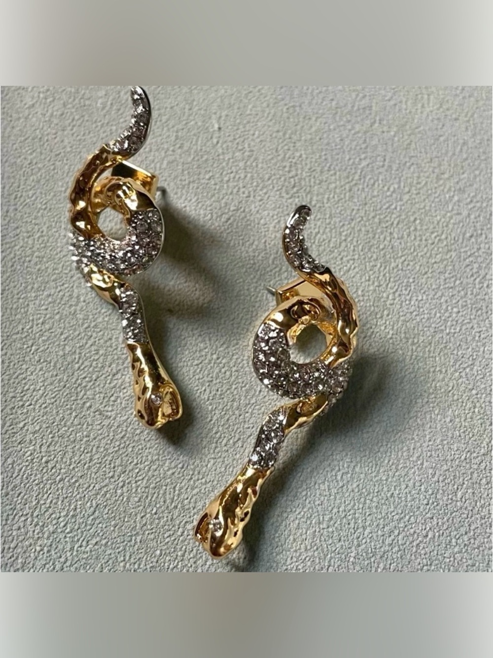Alexis Bittar Crystal Serpent Crawler Earrings